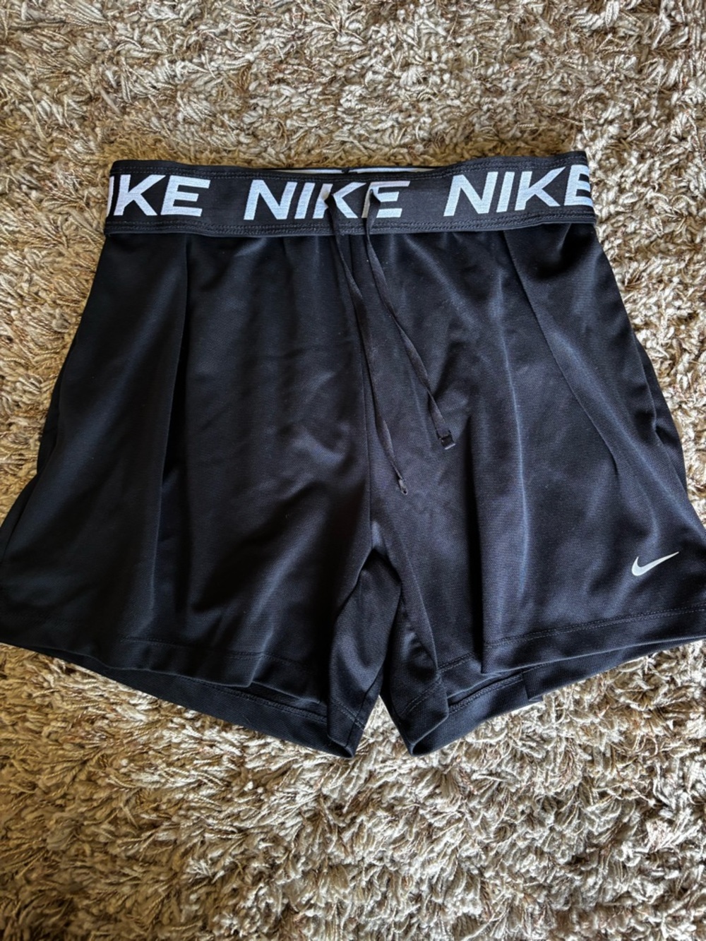Nike Black Performance Shorts with Logo Waistband